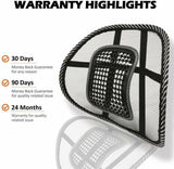 Universal 2x Mesh Back Support Lumbar Brace For Car Office Seat Chair Cushion