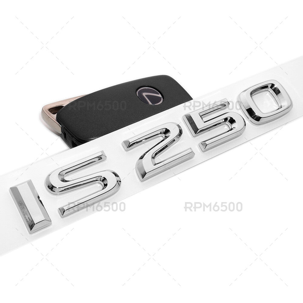 Lexus Trunk Lid OEM Chrome IS 250 Letter Logo Badge Emblem Car Replace F-Sport