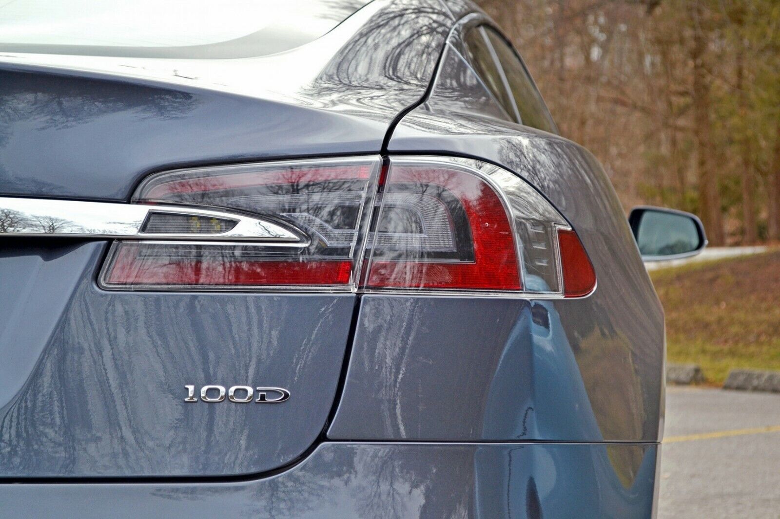 Tesla Rear Liftgate Lid Model 100D Nameplate Logo Badge Emblem Sport Matte Black