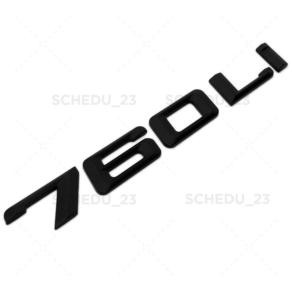 Matte Black 760Li Letter Logo Emblem Badge Trunk Lid M Series Performance F01