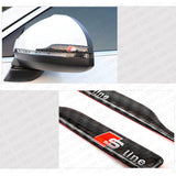 Carbon Fiber S Line Car Mirror Cover Scratch Scratchproof Badge for Audi Sport