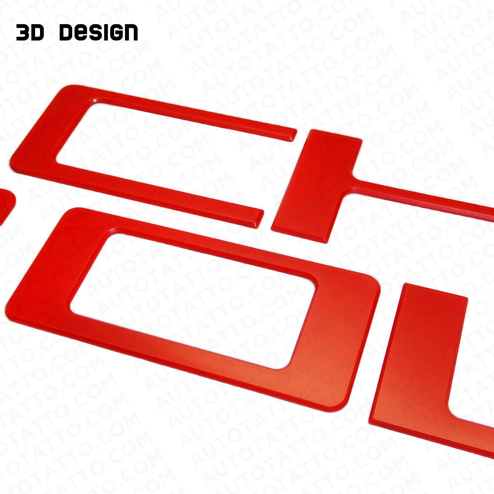 19-22 Silverado CHEVROLET Tailgate Insert 3D Letters Badge Nameplate Emblem Red