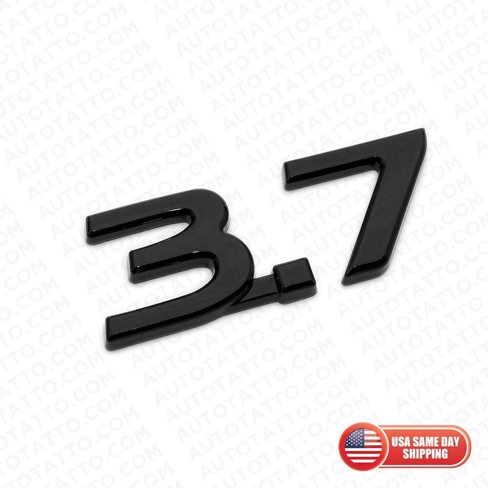 For Infiniti 3.7 Left or Right Fender Marker Badge Emblem Nameplate Gloss Black