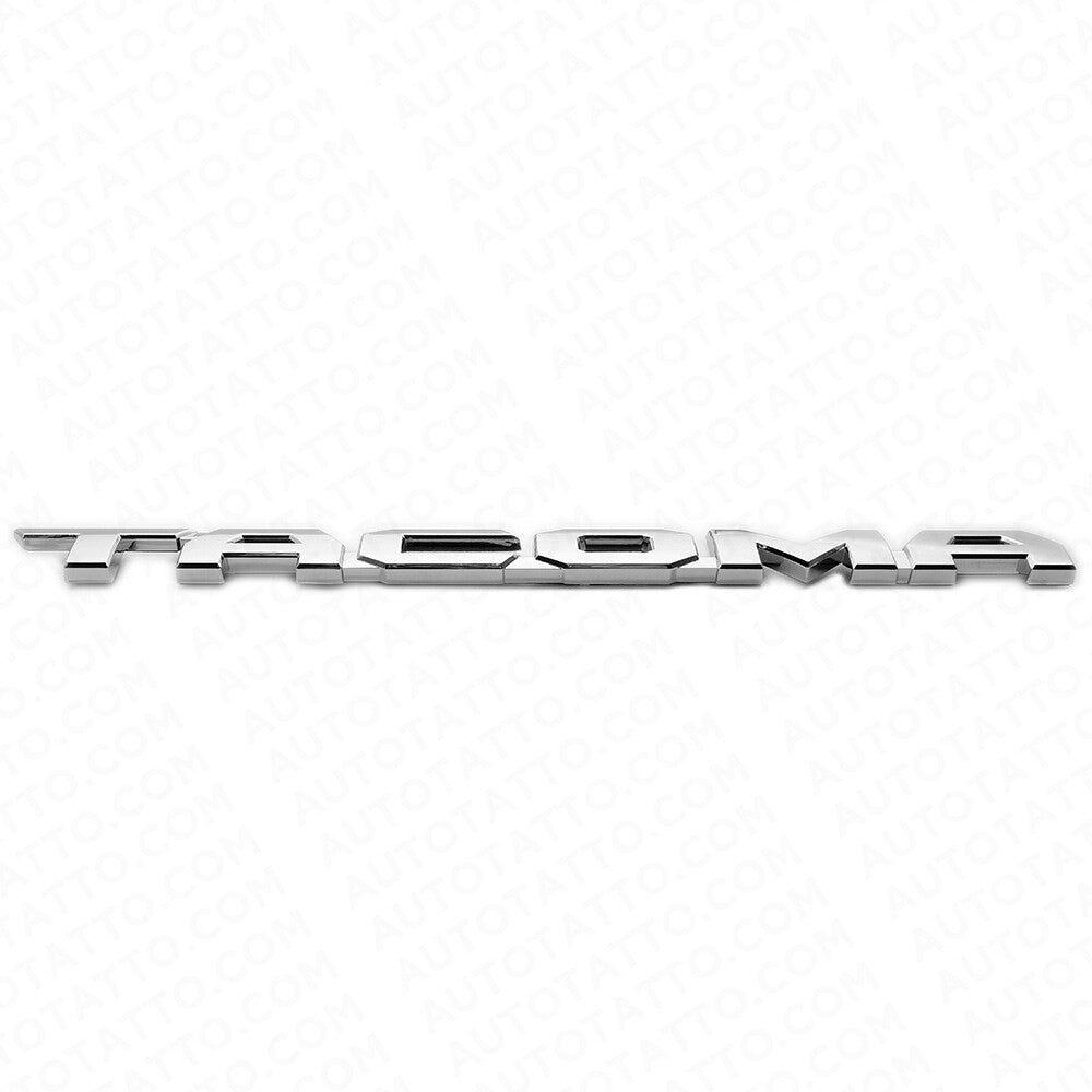 2x 15-21 Chrome Tacoma Letter Front Door Nameplate Emblem Badge Logo Tailgate