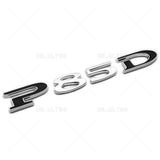 Tesla Rear Liftgate Model P85D Nameplate Logo Badge Emblem Sport Chrome Black
