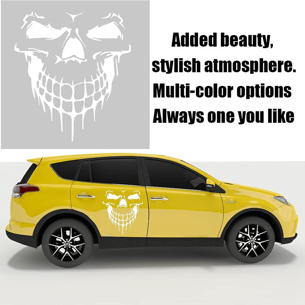 Skull Car Hood Decal Vinyl Large Graphic Sticker SUV Truck Decorate Sport White
