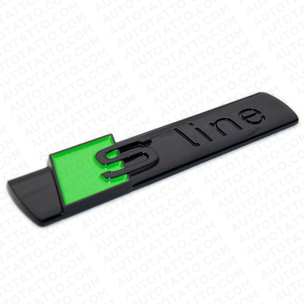 2pcs Sline S LINE Side Fender Marker Emblem Decal Badge Decorate Sport Green