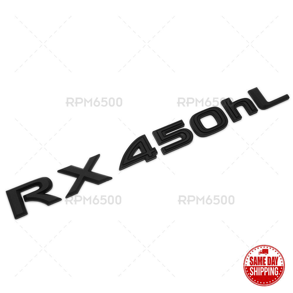 Lexus Liftgate Matte Black RX 450hL Letter Logo Badge Car Emblem Replace F-Sport
