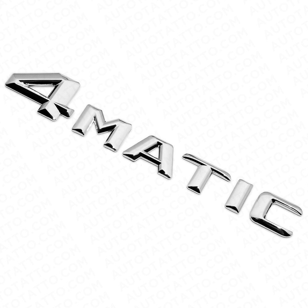 15-16 Mercedes 4 Matic Emblem 3D Trunk Logo Letter Sport Badge AMG - OEM Chrome