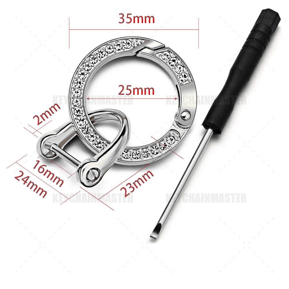 3D Fashion Luxury Diamond Alloy Car Home Lady Keychain Ring Buckle Decorate Gift