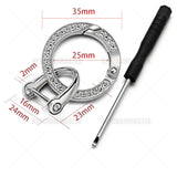 3D Fashion Luxury Diamond Alloy Car Home Lady Keychain Ring Buckle Decorate Gift