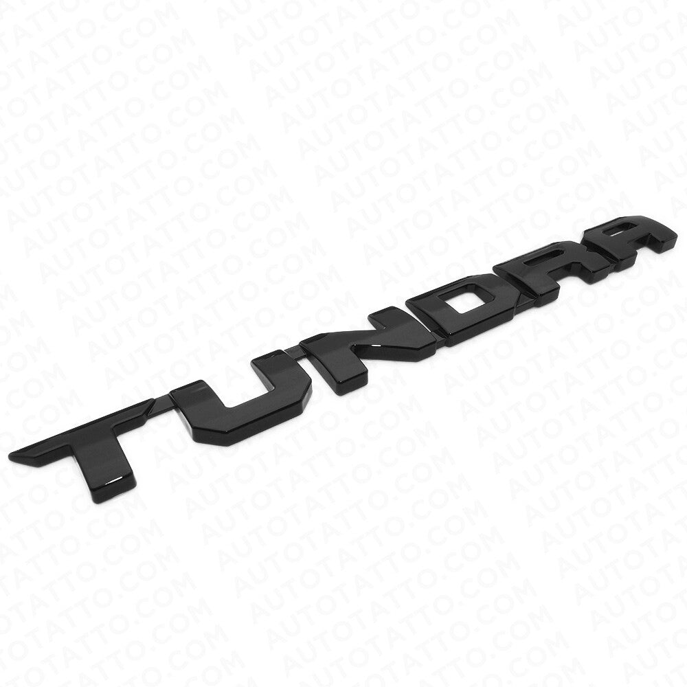 2pcs 13-21 Gloss Black Tundra Letter Side Fender Nameplate Emblem Badge Logo