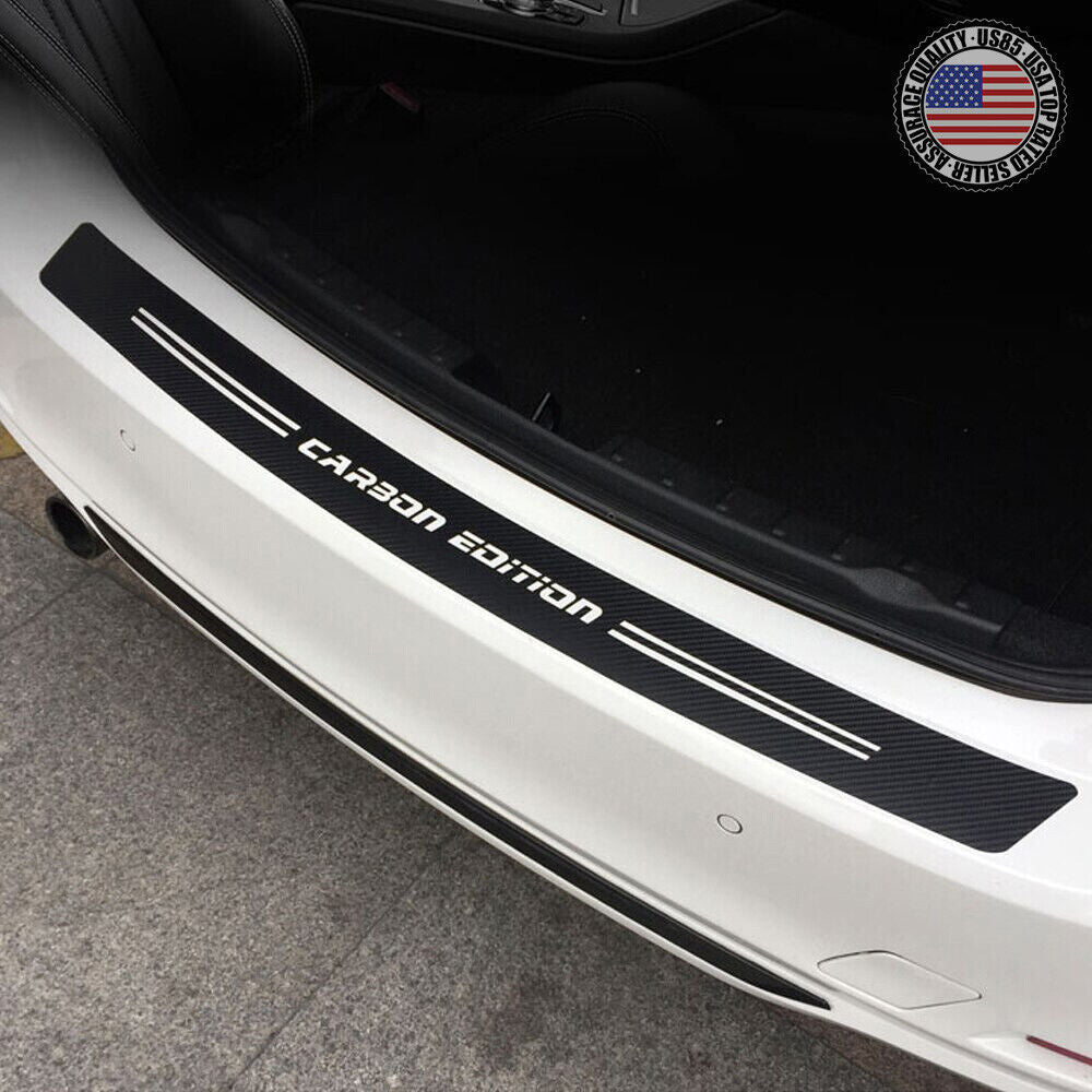 Universal Carbon Fiber Film Car Trunk Bumper Scratch Protection Guard Sticker
