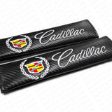 Cadillac Carbon Car Seat Belt Cover Safety Shoulder Strap Cushion Pad Harness