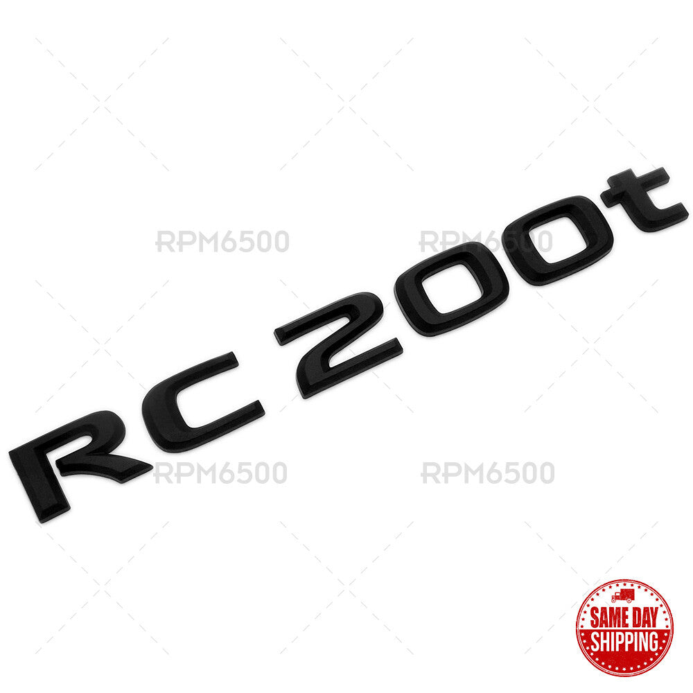 For Lexus Trunk Matte Black RC 200t Letter Logo Badge Emblem Car Replace F-Sport