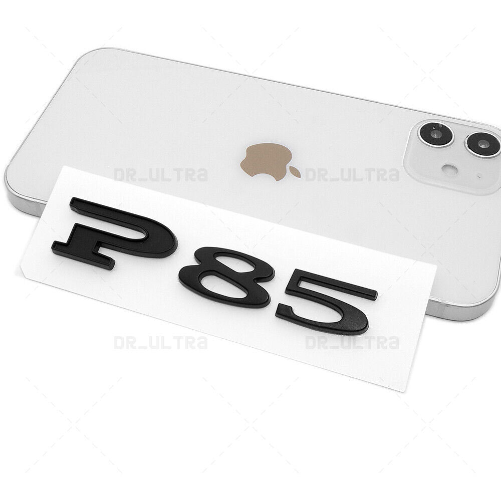 Tesla Rear Liftgate Lid Model P85 Nameplate Logo Badge Emblem Sport Matte Black