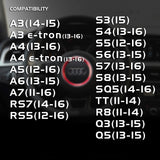 Audi Aluminum Steering Wheel Ring Logo Badge Sticker Emblem Decoration - Blue