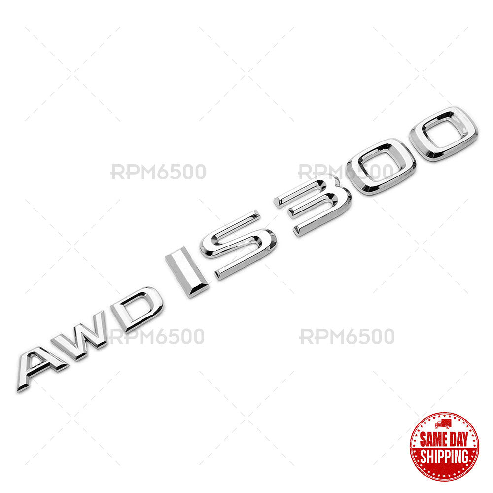For Lexus Trunk OEM Chrome AWD IS 300 Letter Badge Emblem Car Replace F-Sport
