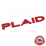 Tesla Model 3 S X Y Rear Tailgate Lid Plaid Nameplate Logo Badge Emblem Red