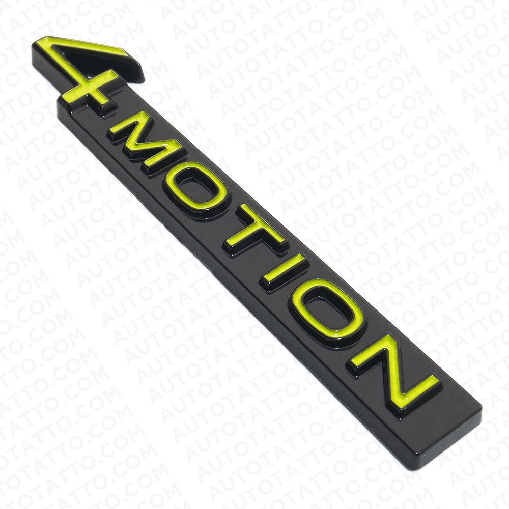 For 18-23 VW 4 Motion Rear Trunk Nameplate Badge Emblem Black Green Sport