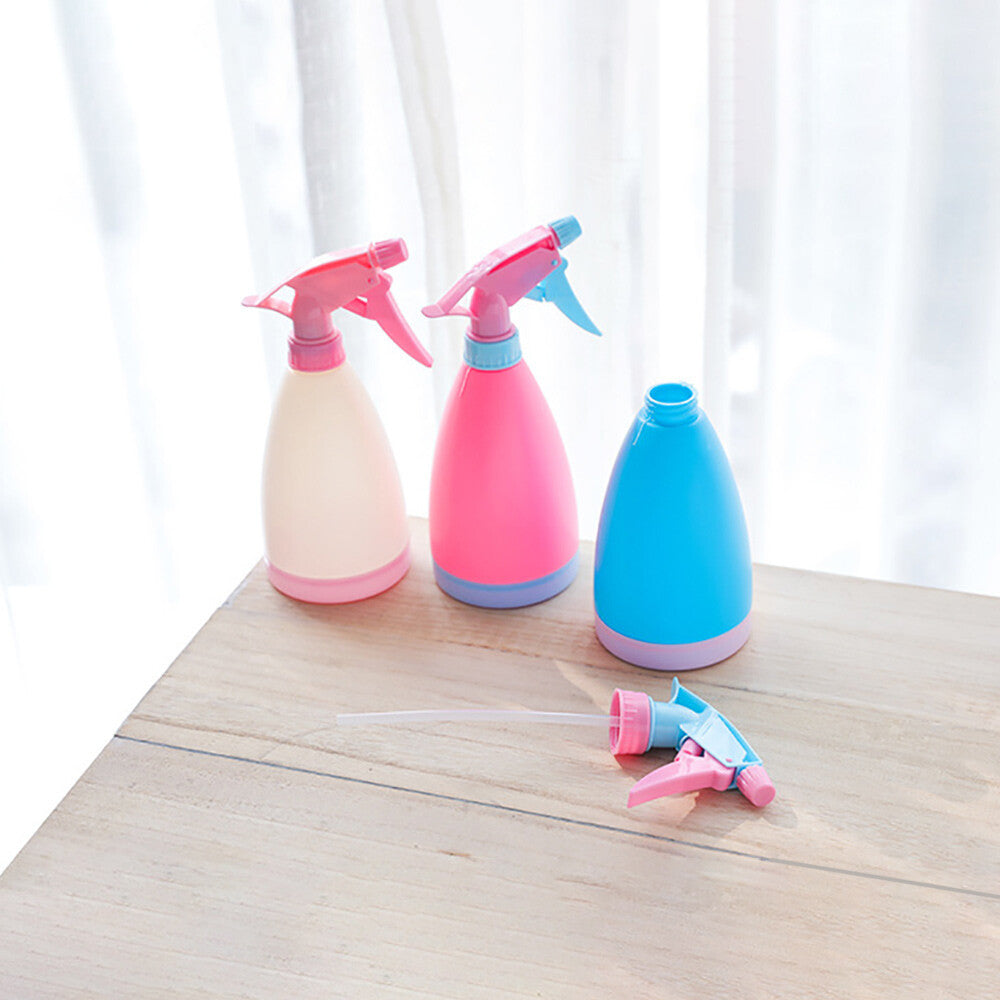 3x500ml Hand-Pressed Candy-Colored Water Pot Spray Bottle Mist for Home Salon