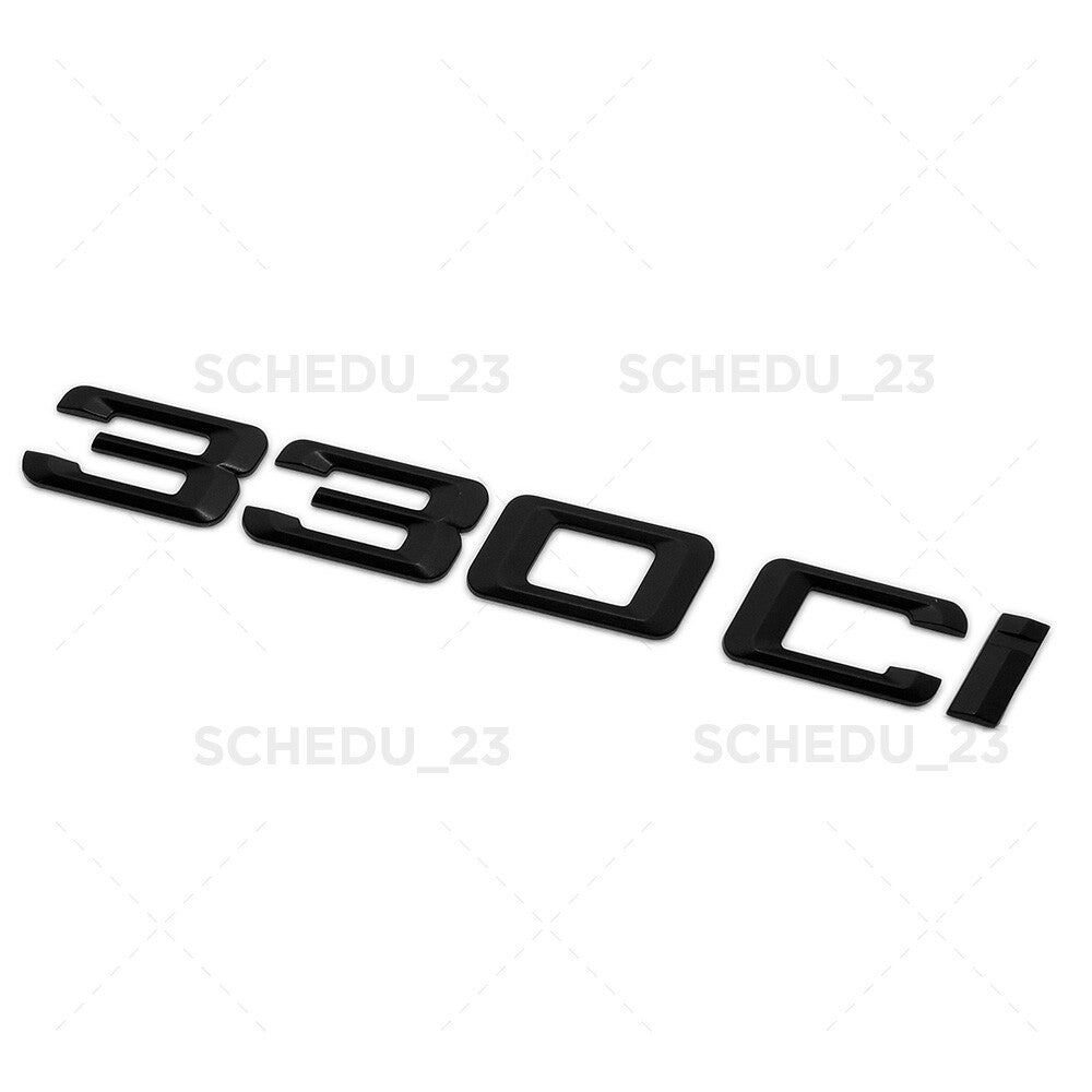 Matte Black BMW 330ci Car Trunk Lid Letter Emblem Replace Badge M Performance