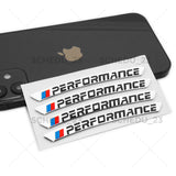 4x BMW New M Performance Wheels Aluminum Sticker Badge Logo Emblem M Power Sport