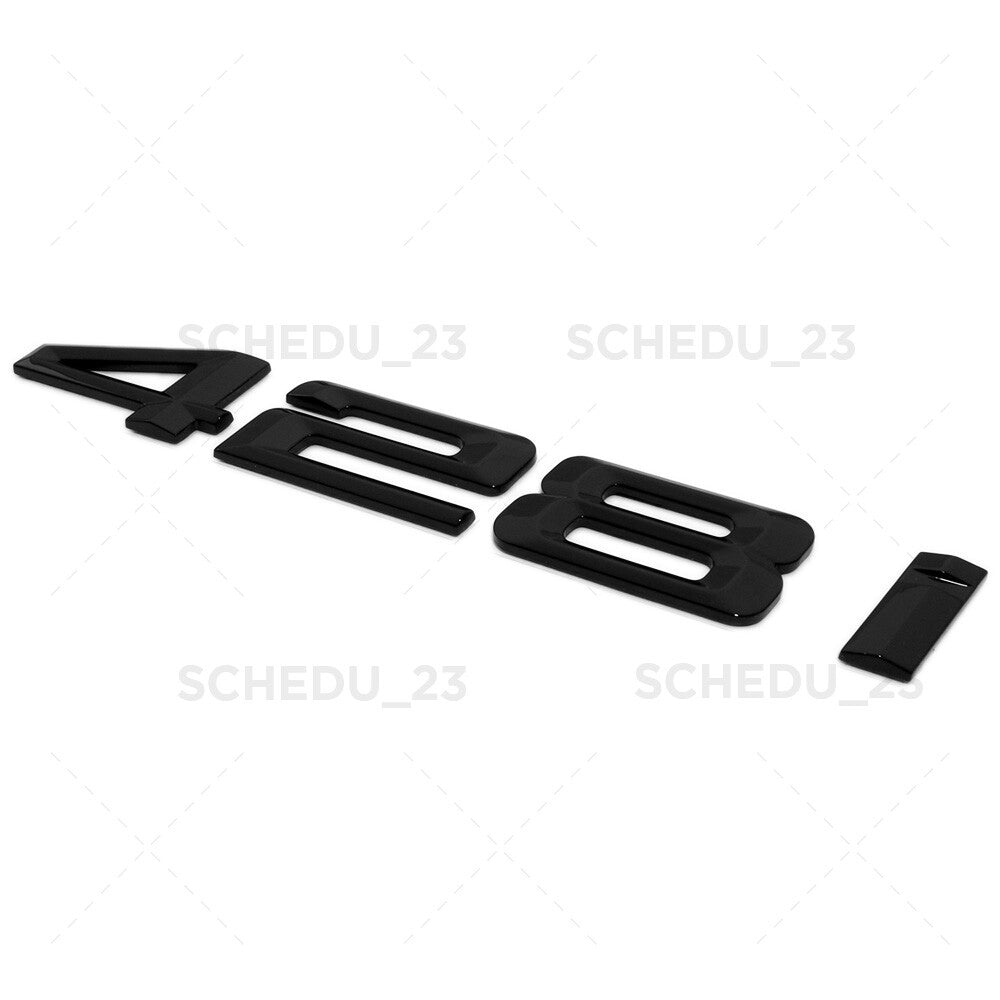 Gloss Black 428i 4 Series Trunk Lid Nameplate Letter Emblem Badge M Performance