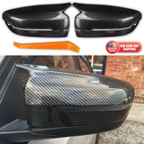 17-23 BMW G20 G30 G11 G12 M Style Carbon Fiber Replace Side Mirror Cover Cap