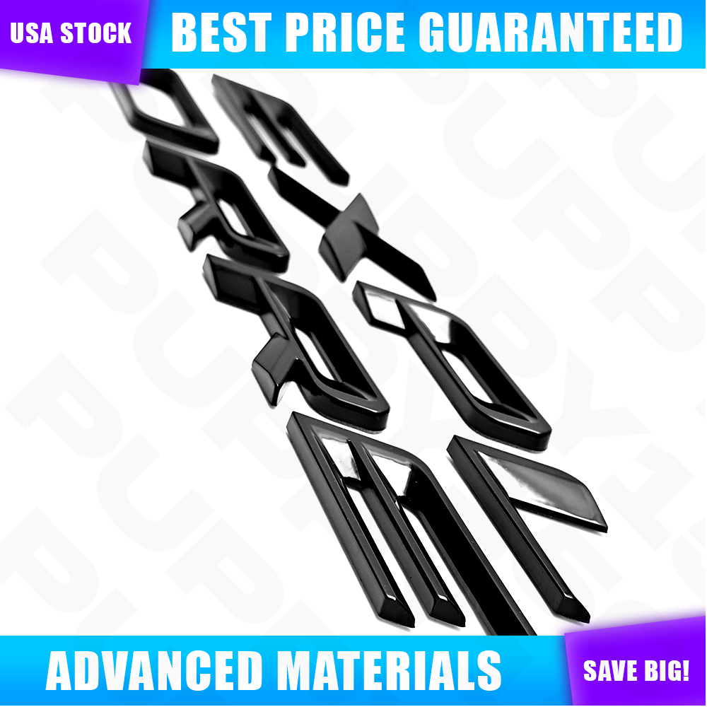 For 2020-2025 Explorer Sport Badge Gloss Black Outline Hood Emblem Letters Decal