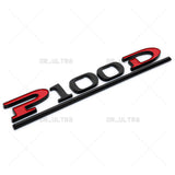 Tesla Liftgate P100D Performance Nameplate Logo Badge Emblem Sport Black Red