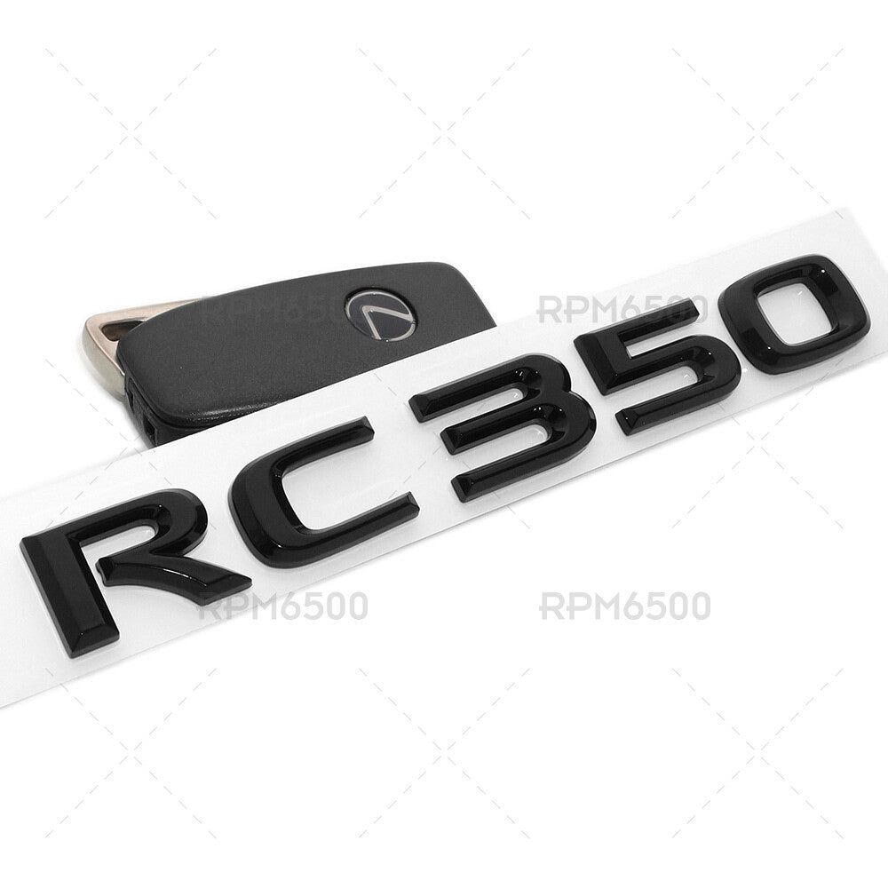 Lexus Trunk Lid RC 350 Letter Logo Badge Emblem Car Replace F-Sport Gloss Black