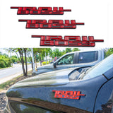 3PCS Red Black 2000-2024 Silverado Z71 Trailboss Emblem Badge Nameplate