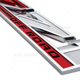 Chevy 19-21 Silverado Z71 Off Road Fender Letter Logo Emblem Badge Chrome Red