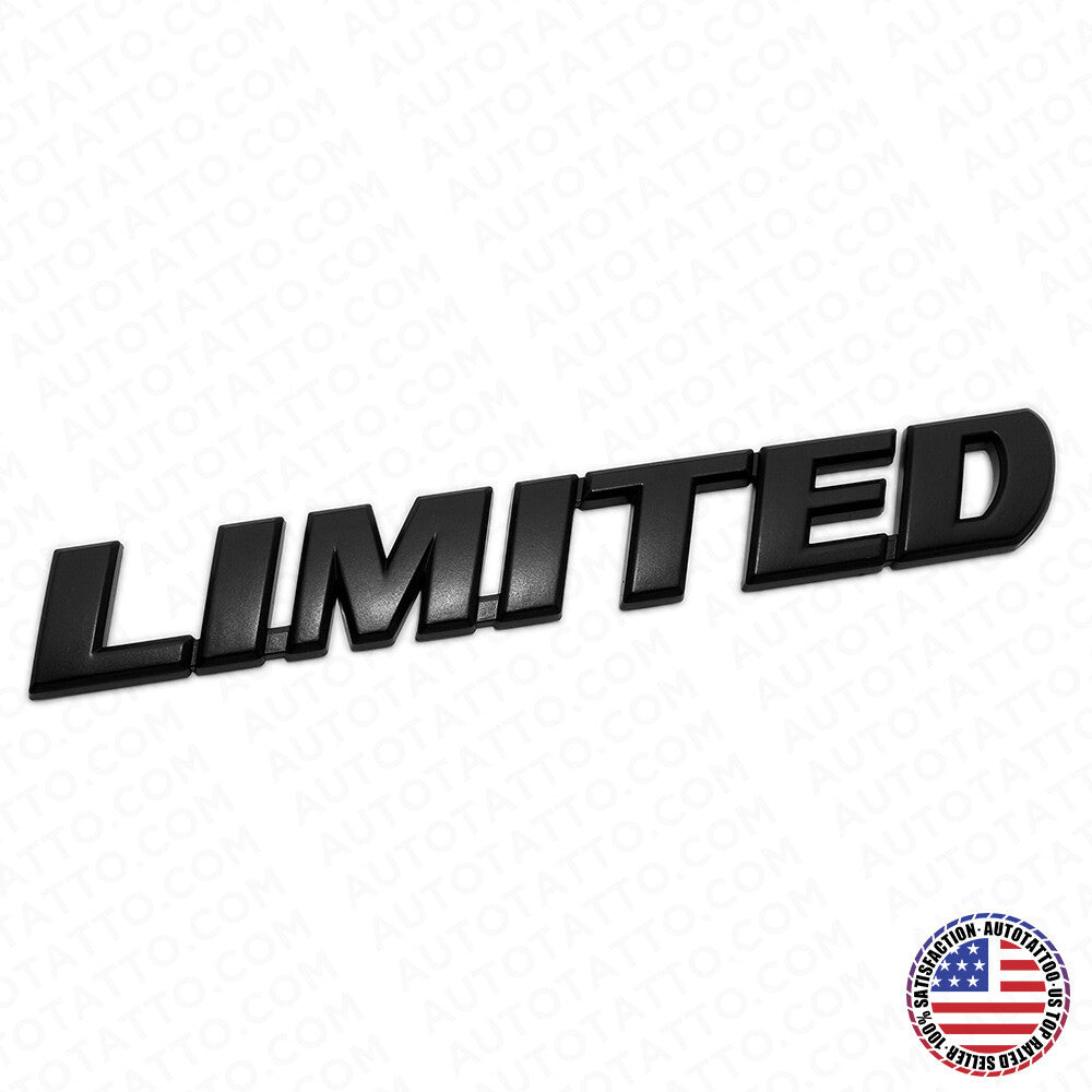 For Highlander Sienna RAV4 Limited Letter Rear Liftgate Emblem Badge Matte Black