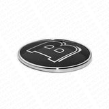 Universal Mercedes Brabus Black Hood Flat Adhesive Badge Logo Emblem AMG Sport