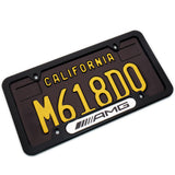 Black Stainless Car License Plate Frame Cover For AMG Sport Gift Accessories