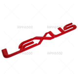 Lexus Trunk Lid Rear Letter Logo Badge 3D Emblem F-Sport Car Decoration Red