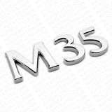 For Infiniti M35 Rear Trunk Logo Letter Badge Emblem Nameplate Silver Chrome
