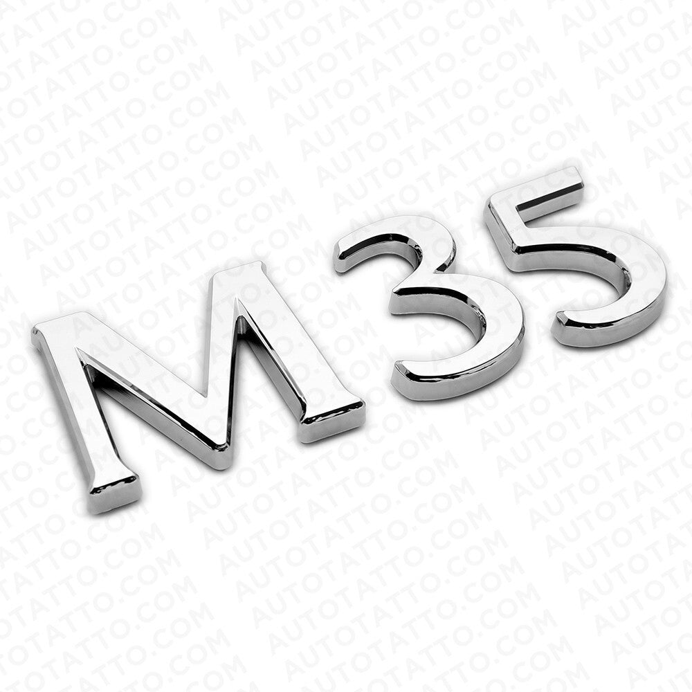 For Infiniti M35 Rear Trunk Logo Letter Badge Emblem Nameplate Silver Chrome