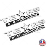 2x GMC Chevrolet Cadillac USA Flag TEXAS Edition Door Logo Emblem Badge Decorate