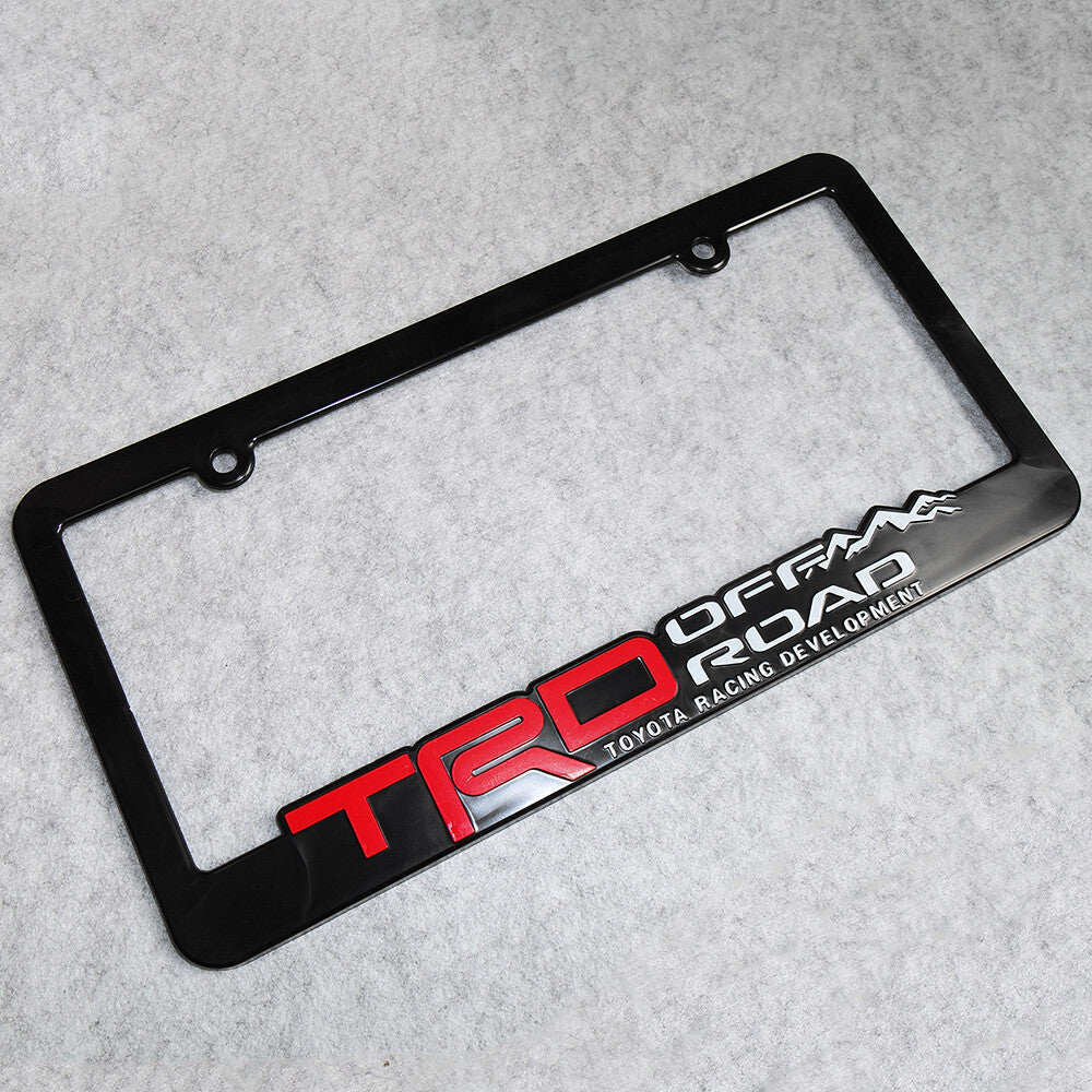 Trd Off Road Bracket License Plate Frames Cover Sport Black