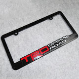 Trd Off Road Bracket License Plate Frames Cover Sport Black