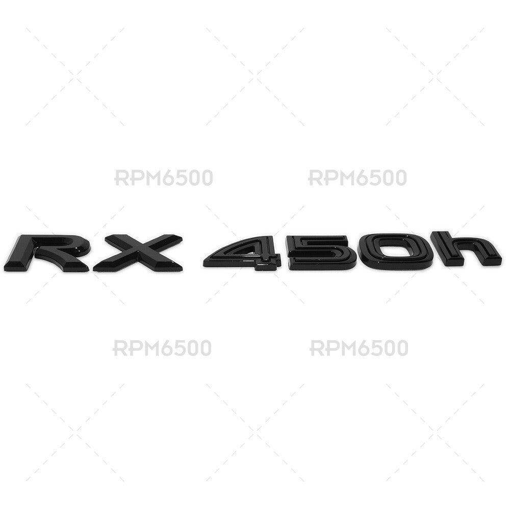 Lexus Liftgate Gloss Black RX 450h Letter Logo Badge Car Emblem Replace F-Sport