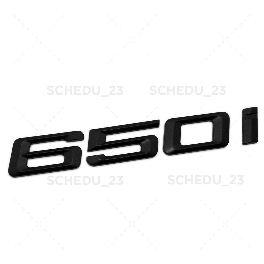 12-19 Matte Black BMW 650i Emblem Badge Trunk Lid M Performance F06 F12 F13