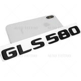 For Mercedes GLS 580 Letter Emblem Liftgate Logo Badge AMG Sport Matte Black