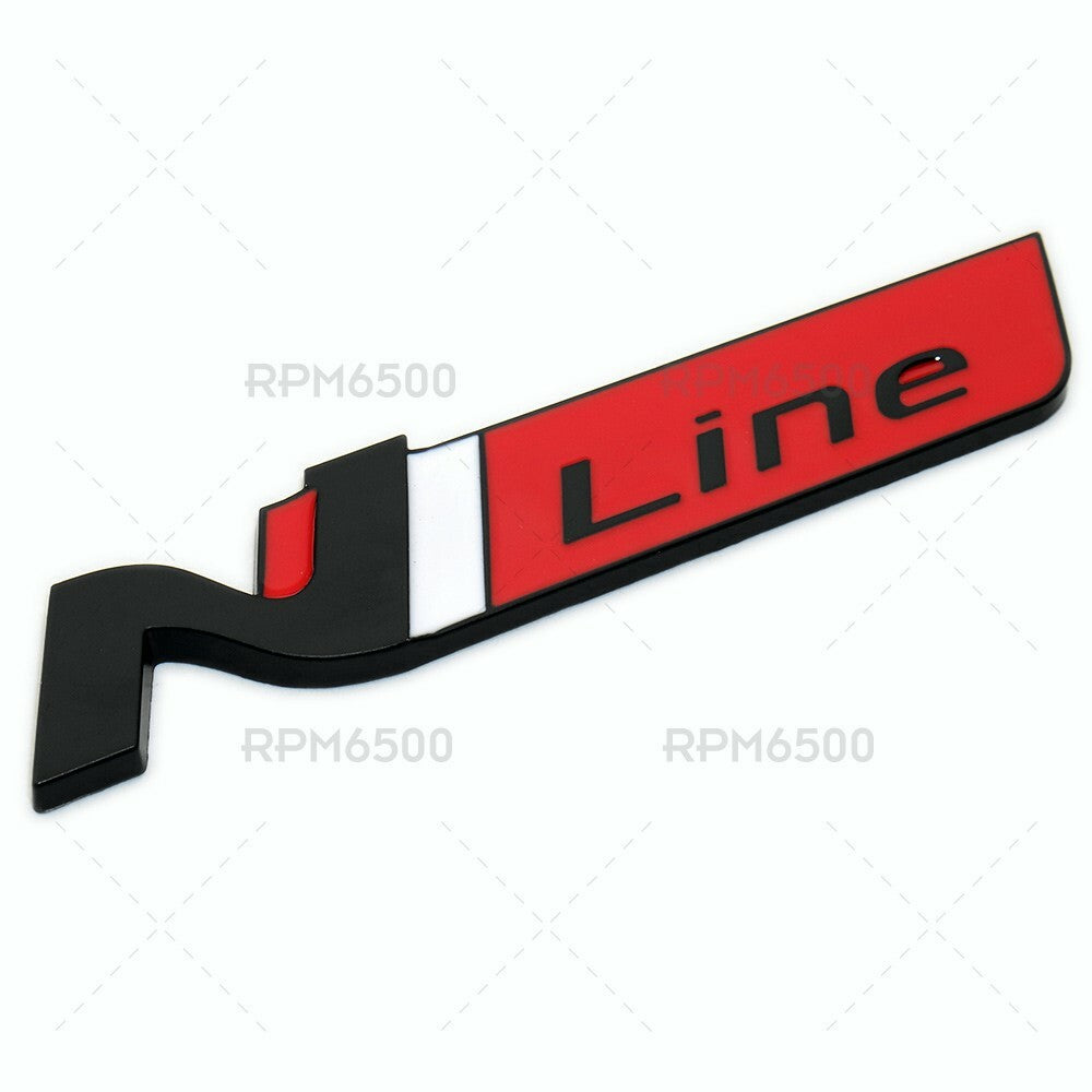 Universal Car Fender Side Marker Logo Badge Nameplate Emblem Sport Black Red