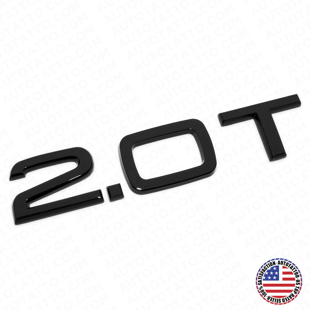 Audi Car Rear Trunk Deck Lid 2.0T Turbo Nameplate Emblem Logo Badge Gloss Black