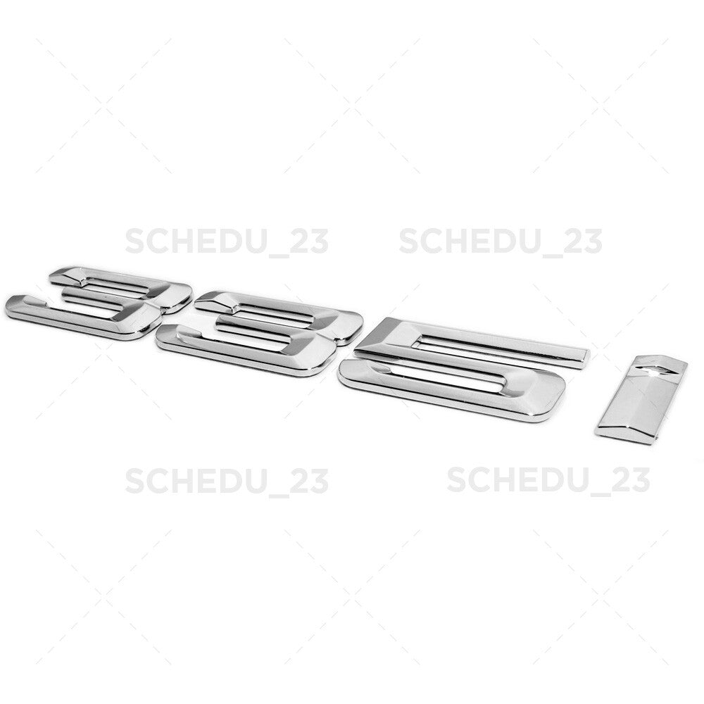 Chrome 335i Letter Logo Emblem Badge Car Trunk Lid M Sport Series Performance