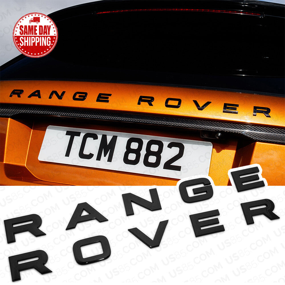 For Range Rover Rear Liftgate Logo OEM Emblem Letters Badge Sport Gloss Black